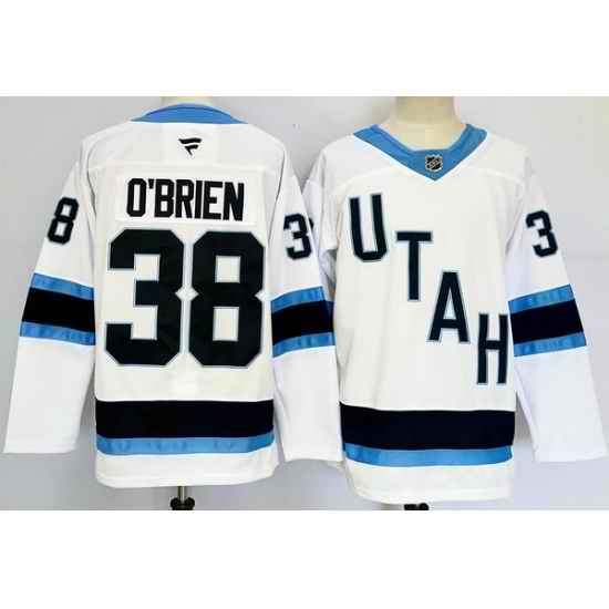 Men Utah Hockey Club 38 Liam O 27Brien White 2024 25 Stitched Jersey