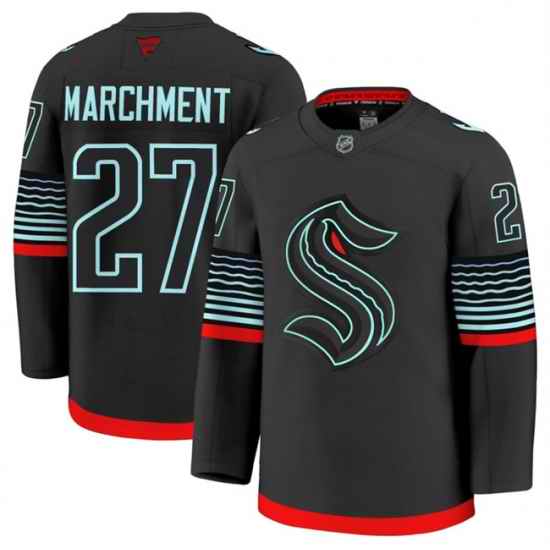 Men Seattle Kraken 27 Mason Marchment Black Alternate Stitched Hockey Jersey