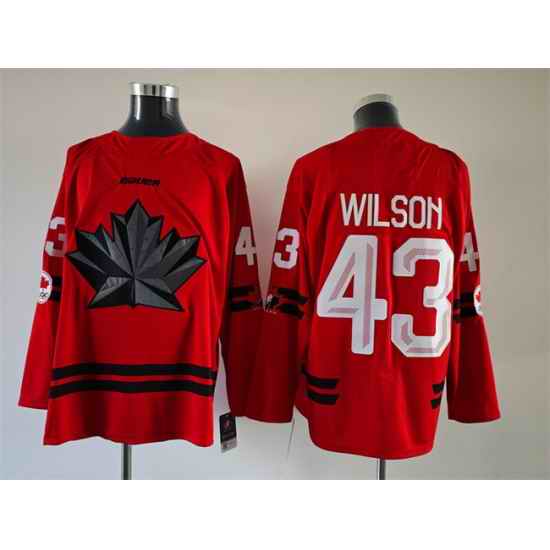 Men Canada Hockey  43 Tom Wilson Red Stitched Jersey