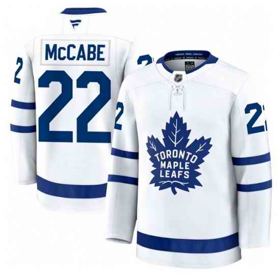 Men Toronto Maple Leafs Jake McCabe 22 Fanatics Away White Premium Stitched Hockey Jersey