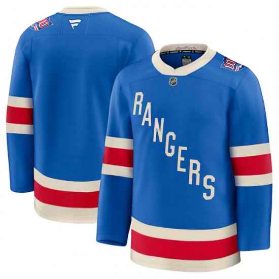 Men New York Rangers Blank Blue Centennial Stitched Hockey Jersey