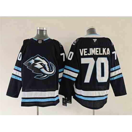 Men Utah Mammoth 70 Karel Vejmelka Navy 2025 Stitched Jersey