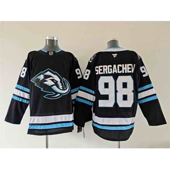 Men Utah Mammoth 98 Mikhail Sergachev Navy 2025 Stitched Jersey