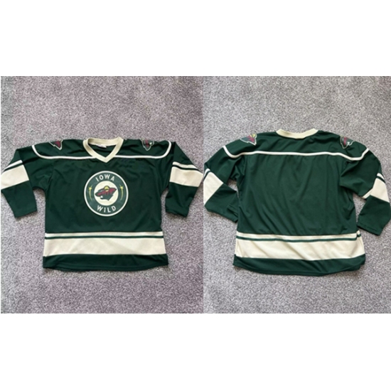Men Minnesota Wild Green Stitched Hockey Jersey