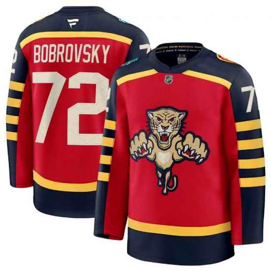 Men Florida Panthers 72 Sergei Bobrovsky Red 2026 Winter Classic Stitched Hockey Jersey