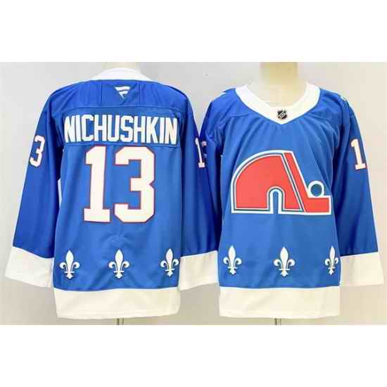 Men Colorado Avalanche 13 Valeri Nichushkin Blue 2025 Stitched With C Patch Hockey Jersey
