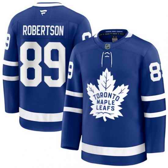 Men Toronto Maple Leafs Robertson Nicholas 89 Fanatics Home Blue Premium Stitched Hockey Jersey