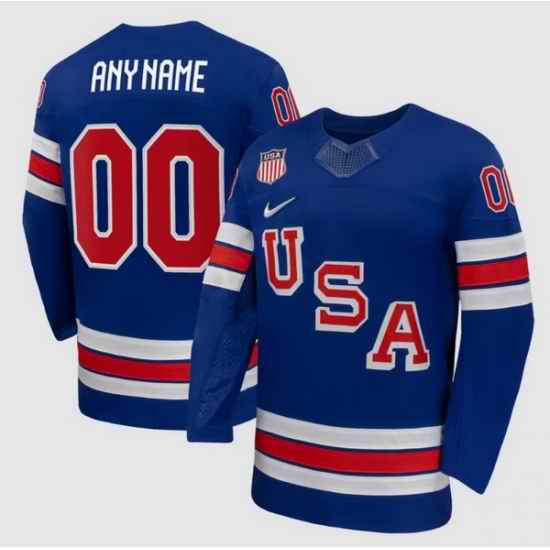 Men USA Active Player Custom Blue 2026 Stitched Jersey
