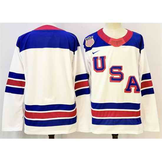 Men USA Blank White 2025 2026 Stitched Jersey