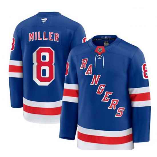 Men New York Rangers 8 J T  Miller Royal 2024 25 Home Stitched Hockey Jersey