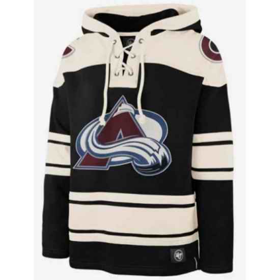 Men Colorado Avalanche Blank Hoodie 47 Lacer Hood