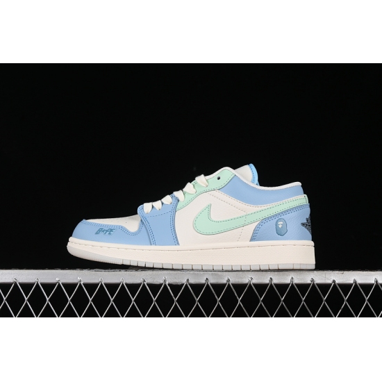 AIR JORDAN 1 LOW BAPE WHITE BLUE